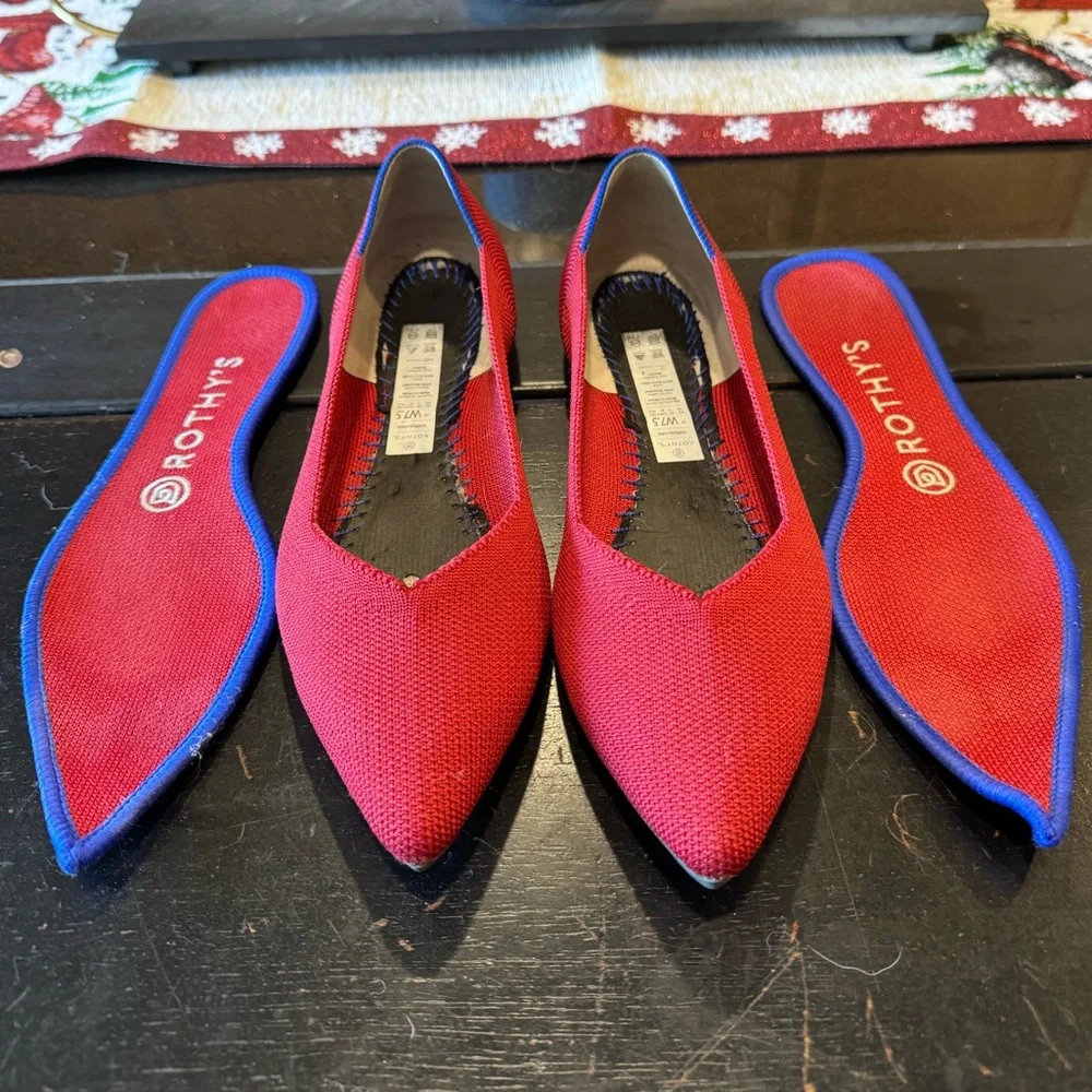 Discontinued Rothy’s Chili Red Points, size 7.5 - Picture 2 of 3